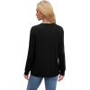 imageWIHOLL Womens Long Sleeve Shirts Loose Fits Fall Outfits Basic Casual Tunic Tops Crewneck ClothesBlack