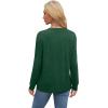 imageWIHOLL Womens Long Sleeve Shirts Loose Fits Fall Outfits Basic Casual Tunic Tops Crewneck ClothesGreen