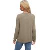 imageWIHOLL Womens Long Sleeve Shirts Loose Fits Fall Outfits Basic Casual Tunic Tops Crewneck ClothesKhaki