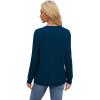 imageWIHOLL Womens Long Sleeve Shirts Loose Fits Fall Outfits Basic Casual Tunic Tops Crewneck ClothesNavy