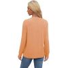 imageWIHOLL Womens Long Sleeve Shirts Loose Fits Fall Outfits Basic Casual Tunic Tops Crewneck ClothesOrange