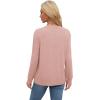 imageWIHOLL Womens Long Sleeve Shirts Loose Fits Fall Outfits Basic Casual Tunic Tops Crewneck ClothesPink