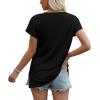imageWIHOLL Womens Tops Basic Summer V Neck T Shirts Short Sleeve Dressy Casual Loose Fit Cute Tee Clothes Trendy Fashion Outfits0black