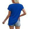 imageWIHOLL Womens Tops Basic Summer V Neck T Shirts Short Sleeve Dressy Casual Loose Fit Cute Tee Clothes Trendy Fashion Outfits3blue