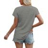 imageWIHOLL Womens Tops Basic Summer V Neck T Shirts Short Sleeve Dressy Casual Loose Fit Cute Tee Clothes Trendy Fashion Outfits3grey