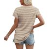 imageWIHOLL Womens Tops Basic Summer V Neck T Shirts Short Sleeve Dressy Casual Loose Fit Cute Tee Clothes Trendy Fashion Outfits4brown Geo