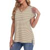 imageWIHOLL Womens Tops Basic Summer V Neck T Shirts Short Sleeve Dressy Casual Loose Fit Cute Tee Clothes Trendy Fashion Outfits4brown Geo