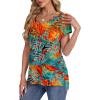 imageWIHOLL Womens Tops Basic Summer V Neck T Shirts Short Sleeve Dressy Casual Loose Fit Cute Tee Clothes Trendy Fashion Outfits4coconut Bloom