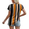 imageWIHOLL Womens Tops Basic Summer V Neck T Shirts Short Sleeve Dressy Casual Loose Fit Cute Tee Clothes Trendy Fashion Outfits4polka Dot