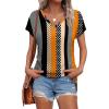 imageWIHOLL Womens Tops Basic Summer V Neck T Shirts Short Sleeve Dressy Casual Loose Fit Cute Tee Clothes Trendy Fashion Outfits4polka Dot