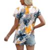 imageWIHOLL Womens Tops Basic Summer V Neck T Shirts Short Sleeve Dressy Casual Loose Fit Cute Tee Clothes Trendy Fashion Outfits4watercolor Floral