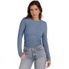 imageWIHOLL Long Sleeve Shirts for Women Side Ruched Outfits 2024 Fall Clothes Tops Slim Fit Fashion Crew Neck Basic Tees