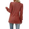 imageWIHOLL Long Sleeve Shirts for Women Trendy Casual Square Neck Tops Lightweight Sweaters01caramel