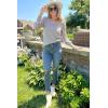 imageWIHOLL Long Sleeve Shirts for Women Trendy Casual Square Neck Tops Lightweight Sweaters02coffee