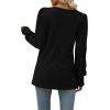 imageWIHOLL Long Sleeve Shirts for Women Trendy Casual Square Neck Tops Lightweight Sweaters03black