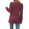 imageWIHOLL Long Sleeve Shirts for Women Trendy Casual Square Neck Tops Lightweight Sweaters07red