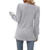 imageWIHOLL Long Sleeve Shirts for Women Trendy Casual Square Neck Tops Lightweight Sweaters09light Grey