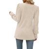 imageWIHOLL Long Sleeve Shirts for Women Trendy Casual Square Neck Tops Lightweight Sweaters10cream