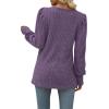 imageWIHOLL Long Sleeve Shirts for Women Trendy Casual Square Neck Tops Lightweight Sweaters11purple