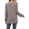 imageWIHOLL Tunic Tops for Women Loose Fit Long Sleeve Shirts Square Neck Tops01coffee