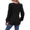 imageWIHOLL Tunic Tops for Women Loose Fit Long Sleeve Shirts Square Neck Tops06black