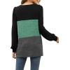 imageWIHOLL Tunic Tops for Women Loose Fit Long Sleeve Shirts Square Neck Tops07black Green Grey
