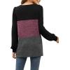 imageWIHOLL Tunic Tops for Women Loose Fit Long Sleeve Shirts Square Neck Tops07black Red Grey