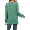 imageWIHOLL Tunic Tops for Women Loose Fit Long Sleeve Shirts Square Neck Tops09lake Green