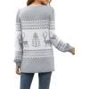 imageWIHOLL Tunic Tops for Women Loose Fit Long Sleeve Shirts Square Neck Tops23grey Deer