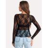 imageWIHOLL Womens Mesh Sheer Tops Sexy Crew Neck Summer Loose FIt Party Clubwear ShirtsA2 Black