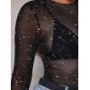 imageWIHOLL Womens Mesh Sheer Tops Sexy Crew Neck Summer Loose FIt Party Clubwear ShirtsA3 Black