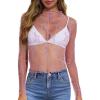 imageWIHOLL Womens Mesh Sheer Tops Sexy Crew Neck Summer Loose FIt Party Clubwear ShirtsA3 Pink Lace