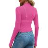 imageWIHOLL Womens Mesh Sheer Tops Sexy Crew Neck Summer Loose FIt Party Clubwear ShirtsB3 Pink