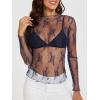 imageWIHOLL Womens Mesh Sheer Tops Sexy Crew Neck Summer Loose FIt Party Clubwear ShirtsB6 Navy