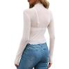 imageWIHOLL Womens Mesh Sheer Tops Sexy Crew Neck Summer Loose FIt Party Clubwear ShirtsC2 White Polka