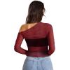 imageWIHOLL Womens Mesh Sheer Tops Sexy Crew Neck Summer Loose FIt Party Clubwear ShirtsDred