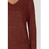 imageWIHOLL Womens Summer Tops Casual V Neck Puff Sleeve Soft Twist ShirtsCaramel Orange1