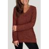 imageWIHOLL Womens Summer Tops Casual V Neck Puff Sleeve Soft Twist ShirtsCaramel Orange1