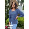 imageWIHOLL Womens Tops Dressy Casual Fall Sweaters Square Neck Fashion Clothes 20230blue