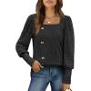 imageWIHOLL Womens Tops Dressy Casual Fall Sweaters Square Neck Fashion Clothes 20230grey