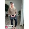 imageWIHOLL Womens Tops Dressy Casual Fall Sweaters Square Neck Fashion Clothes 20230khaki