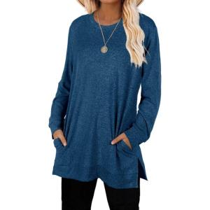 imageWIHOLL Womens Short Sleeve Round Neck Lightweight Tshirt