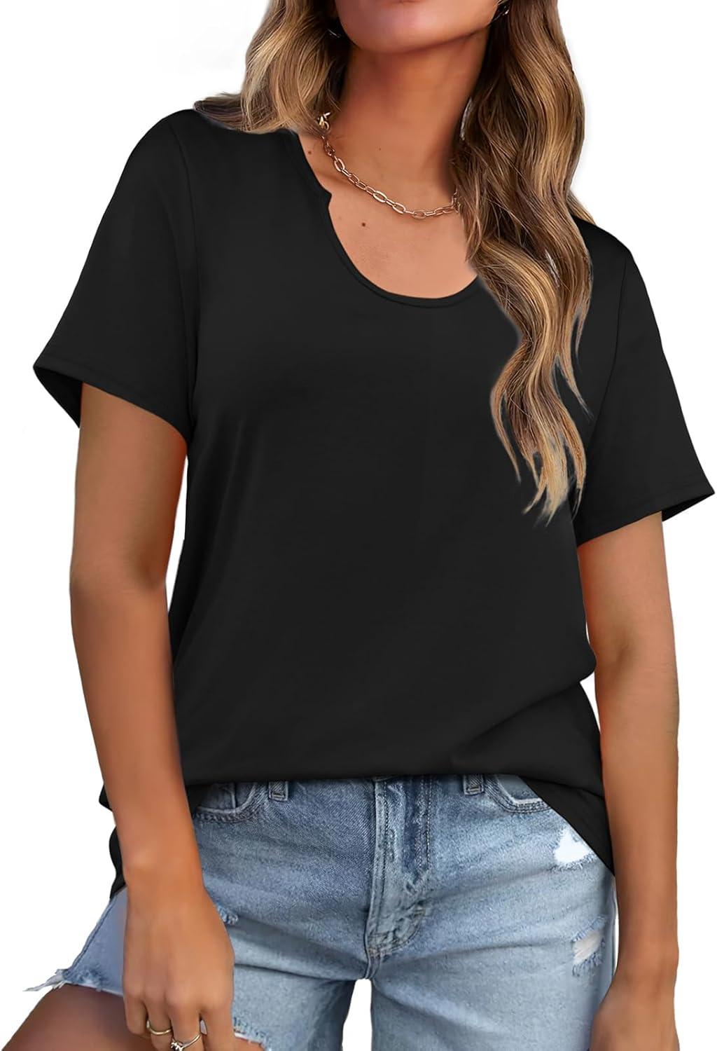 SUNBS Women's 3 Pack T-Shirts - Basic Short Sleeve Tees For Summer & Casual Wear