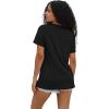 imageWIHOLL Summer Tops for Women Scoop Neck Basic Tees Short Sleeve Casual TShirts Loose FitBlack