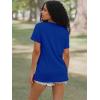 imageWIHOLL Summer Tops for Women Scoop Neck Basic Tees Short Sleeve Casual TShirts Loose FitBlue