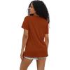 imageWIHOLL Summer Tops for Women Scoop Neck Basic Tees Short Sleeve Casual TShirts Loose FitCaramel