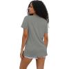 imageWIHOLL Summer Tops for Women Scoop Neck Basic Tees Short Sleeve Casual TShirts Loose FitDark Grey