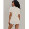 imageWIHOLL Summer Tops for Women Scoop Neck Basic Tees Short Sleeve Casual TShirts Loose FitGrey