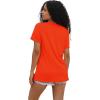 imageWIHOLL Summer Tops for Women Scoop Neck Basic Tees Short Sleeve Casual TShirts Loose FitOrange
