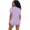 imageWIHOLL Summer Tops for Women Scoop Neck Basic Tees Short Sleeve Casual TShirts Loose FitPurple